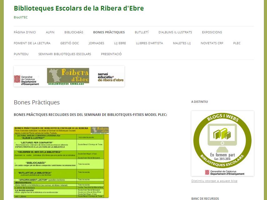 Blog Biblioteques Escolars Ribera Bones Pràctiques