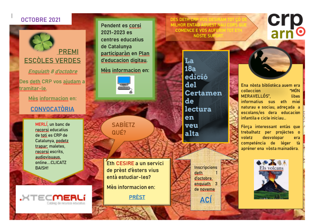 Entà consultar eth HUELHETON INFORMATIU D'OCTOBRE, clicatz ena imatge!!!