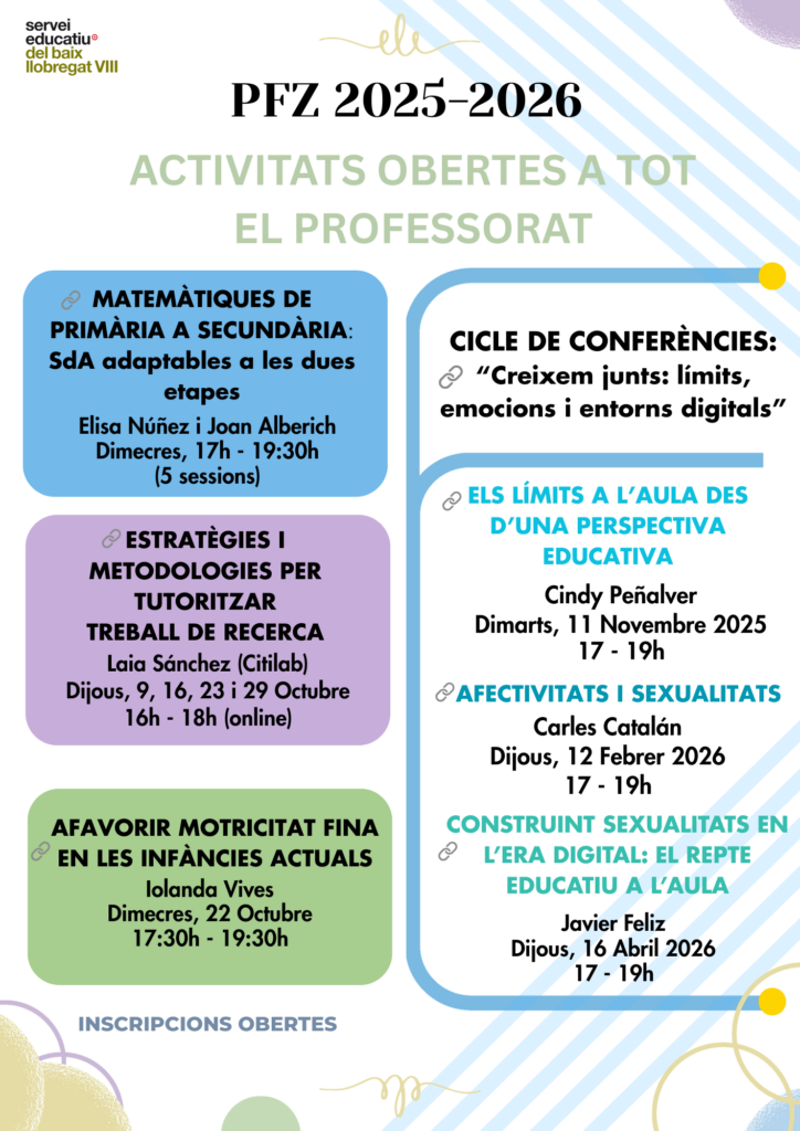 Infografia Activitats obertes a tot el professorat