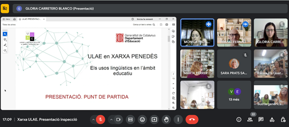 Primera sessió de la xarxa formativa en Usos Lingüistics en l'Àmbit Educatiu. 