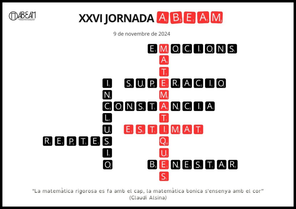 Imatge de la XXVI jornada de matemàtiques de l'Associació de Barcelona per a l'Estudi i l'Aprenentatge de les Matemàtiques