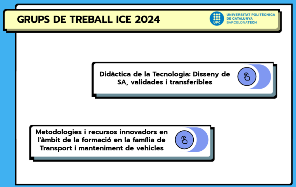 Programa de tardor dels grups de treball de l'Institut de Ciències de l'Educació de la Universitat Politècnica de Catalunya.