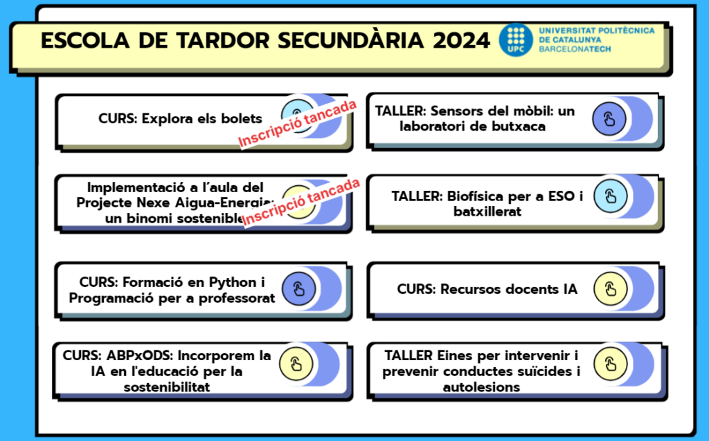 Programa formació tardor de l'Institut de Ciències de l'Educació de la Universitat Politècnica de Catalunya.