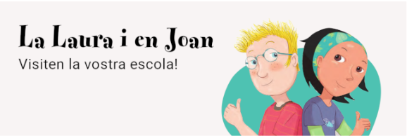 Els personatges Laura i Joan amb el títol del programa