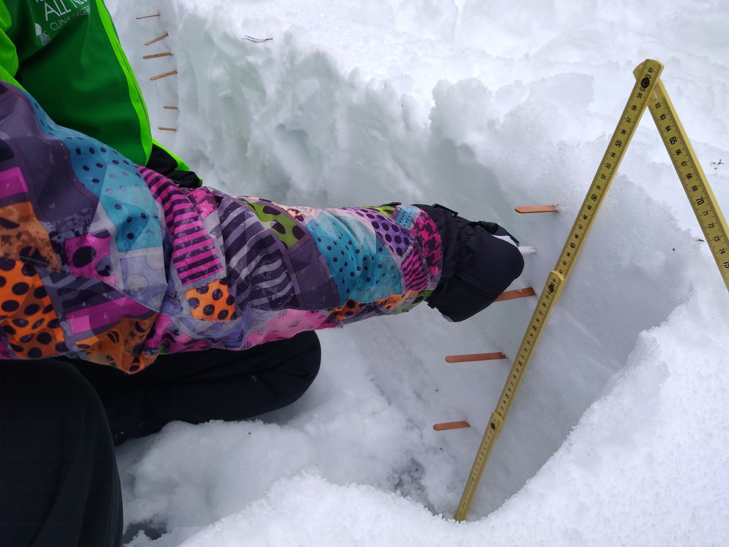 alumne fent un perfil a la neu