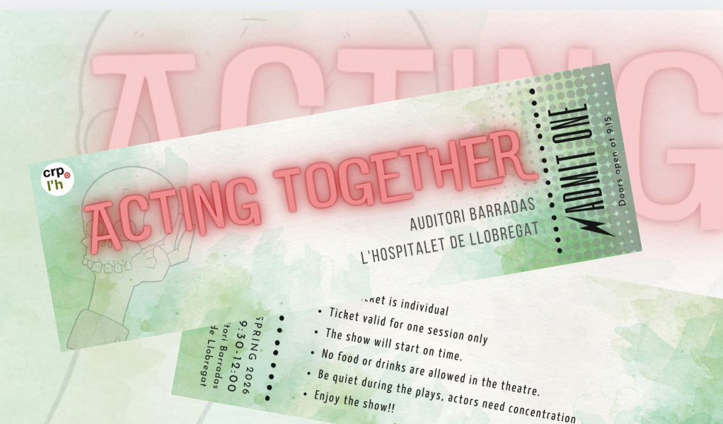 L’Acting Together és una activitat de dinamització en llengua anglesa dirigida a l’alumnat d’Educació Primària. És una trobada teatral que té per objectiu millorar la competència comunicativa oral dels alumenes a través d’accions teatrals. Les escoles participants escullen una petita obra teatral per representar al teatre.