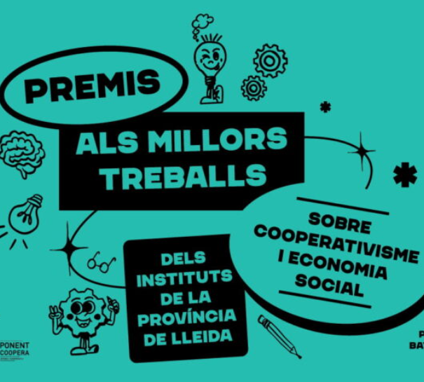 Premis als millors treballs dels instituts de la província de Lleida, sobre cooperativisme i economia social.